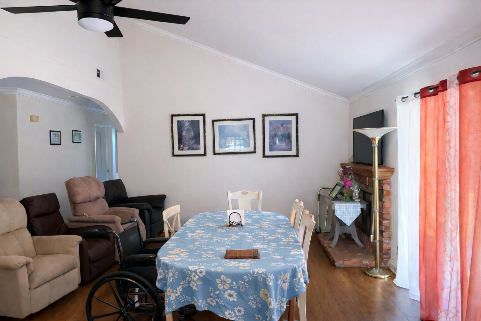 Dining and common area inside Tessa Place 1